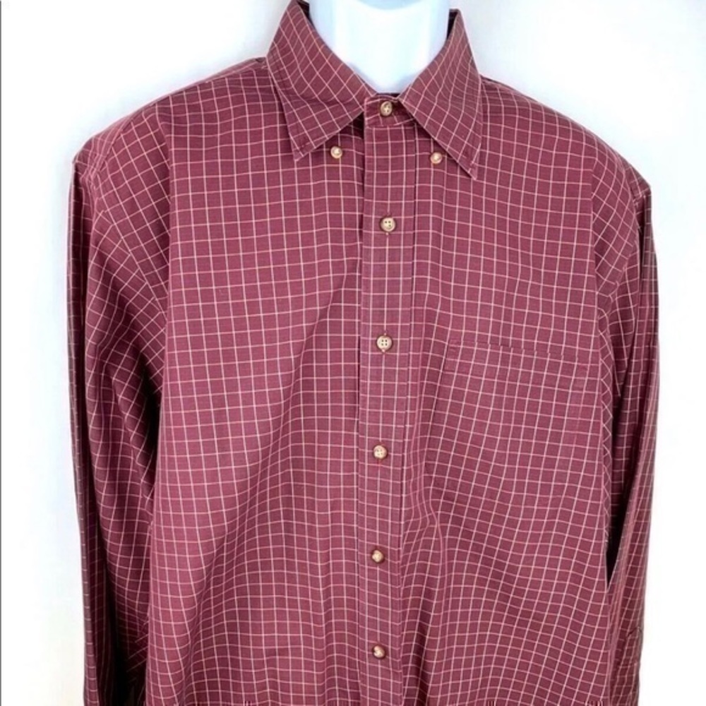 Brooks Brothers Plaid Burgundy Size L